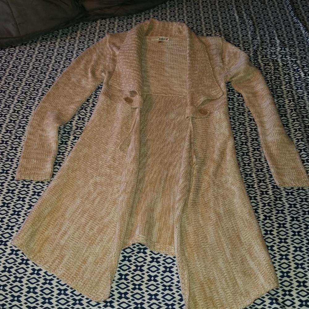 Beige long sweater